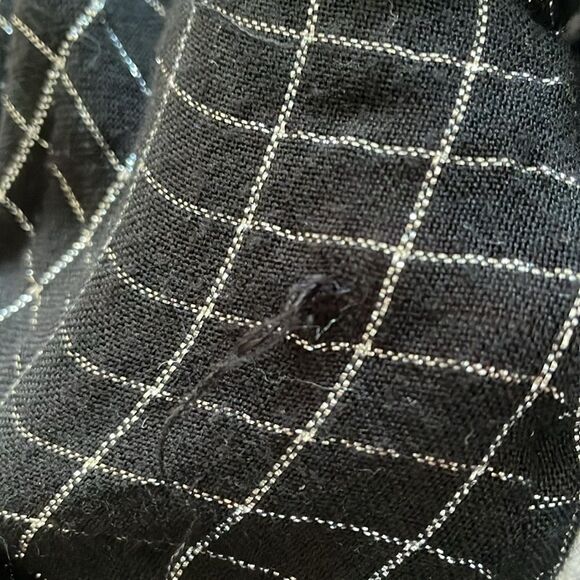 Free people metallic plaid square neck short sleeve pullover dress - Picture 10 of 13